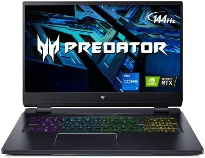 Acer Predator Helios 300 Gaming Laptop | 12th Gen Intel i7-12700H | GeForce RTX 3060 GPU | 17.3" Full HD 144Hz 3ms IPS Display | 16GB DDR5 | 512GB Gen 4 SSD | Killer Wi-Fi 6E | PH317-56-70XJ
