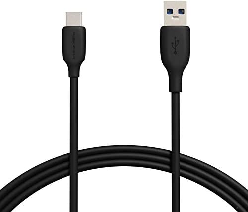 Amazon Basics Fast Charging 3A USB-C3.1 Gen1 to USB-A Cable - 6-Foot, Black (2-Pack)