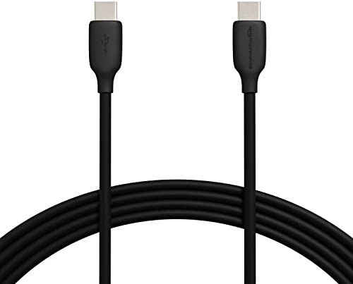 Amazon Basics Fast Charging USB-C to USB-C2.0 Cable (USB-IF Certified), 60W - 10-Foot, Black, Laptop