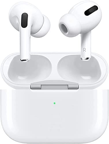 [Apple MFi Certified] AirPods Wireless Earbuds, Wireless Headset with Touch Control, Noise Cancelling, Built-in Microphone with Charging case-White