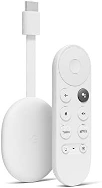 Chromecast with Google TV (4K)- Streaming Stick Entertainment with Voice Search - Watch Movies, Shows, and Live TV in 4K HDR - Snow