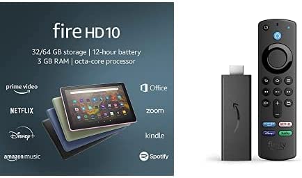 Fire HD 10 Tablet with Fire TV Stick
