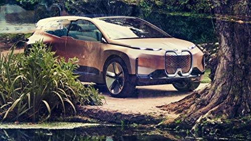Iconic Arts Laminated 42x24 Poster: BMW Vision inext Future car 4k 2 HD