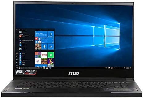 MSI GS66 Stealth 10SFS-259 15.6 Gaming Laptop, Intel Core i7-10750H, 32GB RAM, 1TB SSD, NVIDIA GeForce RTX 2070 Super, Windows 10 Home (Renewed)